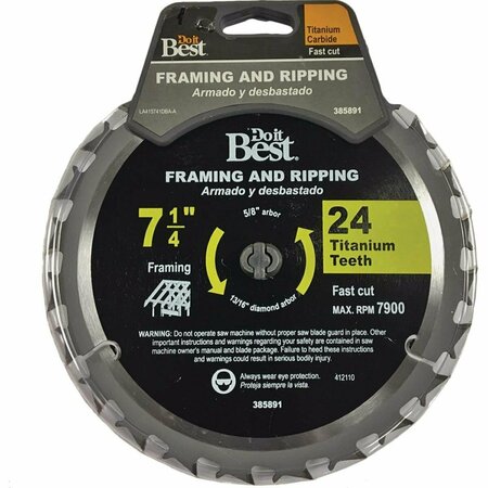 ALL-SOURCE Professional 7-1/4 In. 24-Tooth Framing & Ripping Circular Saw Blade 415741DB